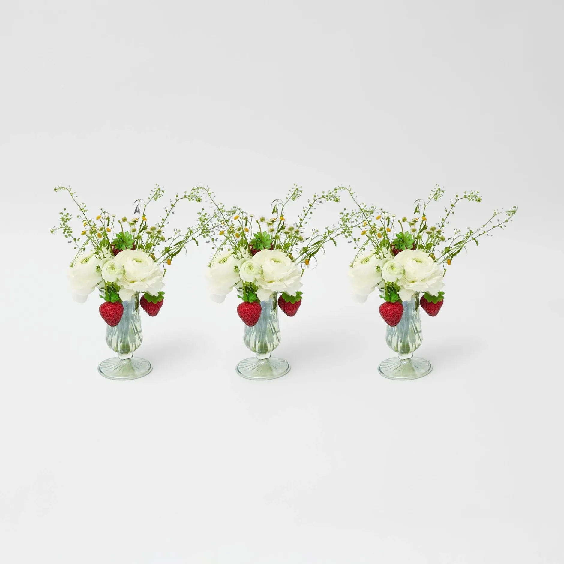 New Mrs. Alice Green Fluted Vases (Pair)