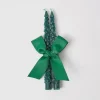 Hot Mrs. Alice Green Frosted Pine Candles (Pair)