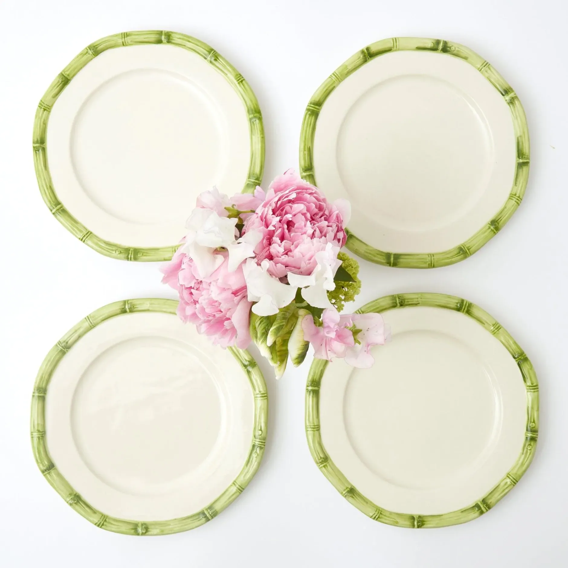 Outlet Mrs. Alice Green Geometric Bamboo Starter Plate (Set Of 4)