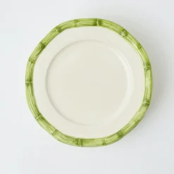 Best Mrs. Alice Green Geometric Bamboo Starter Plate