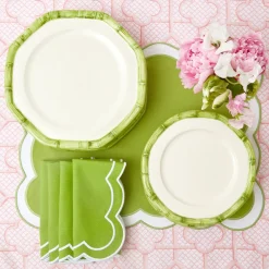 Outlet Mrs. Alice Green Geometric Bamboo Starter Plate