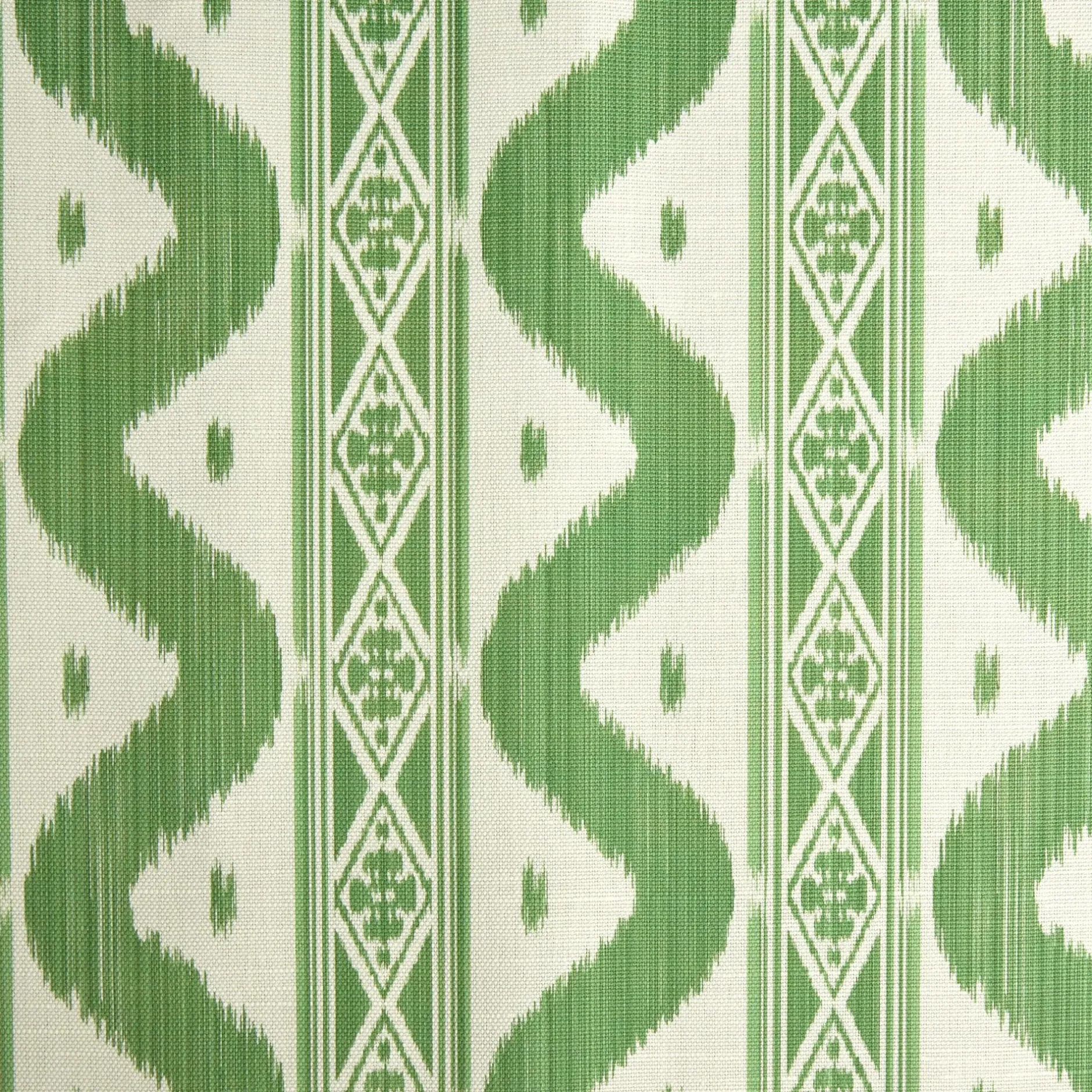 New Mrs. Alice Green Ikat Stripe Fabric
