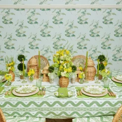 New Mrs. Alice Green Ikat Tablecloth