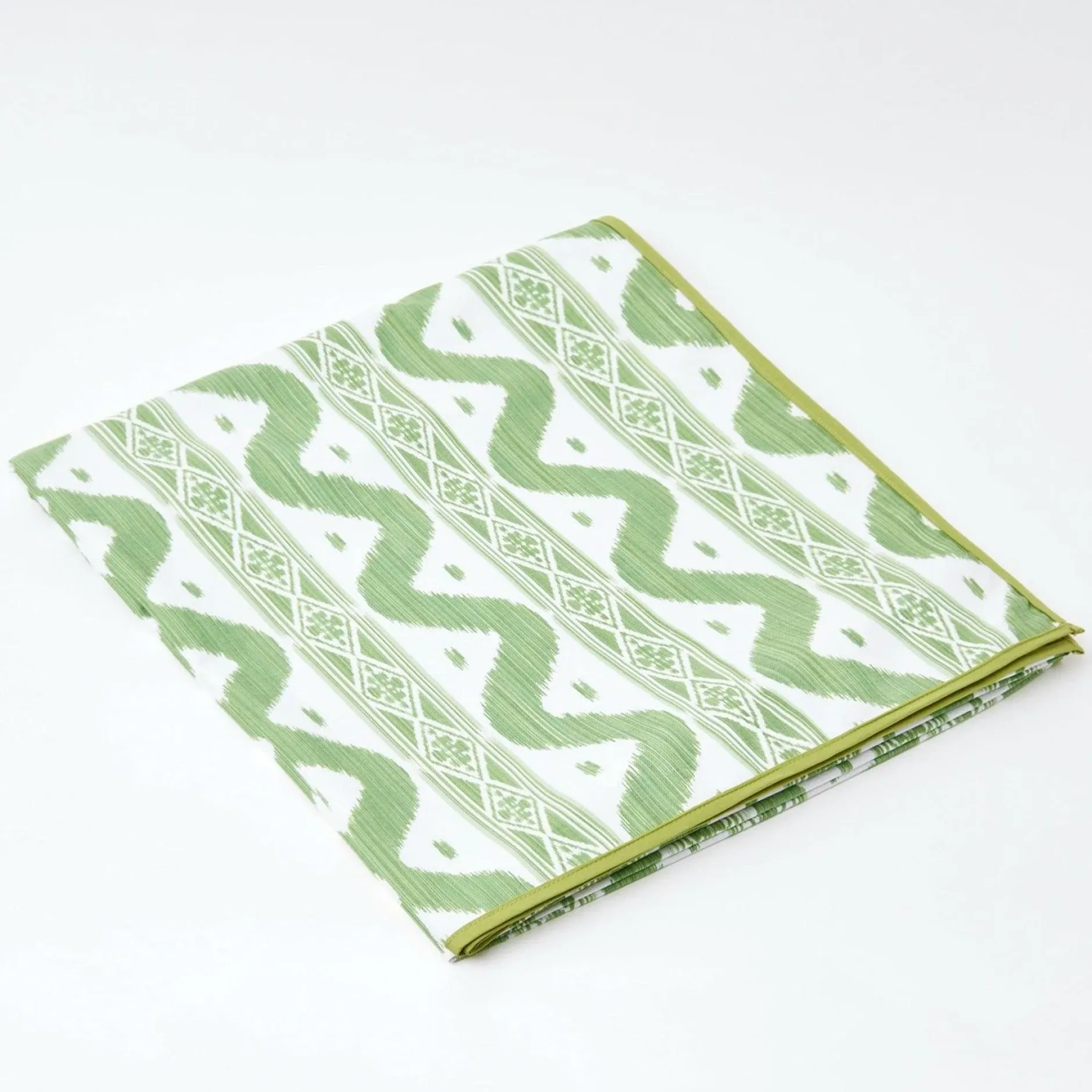 New Mrs. Alice Green Ikat Tablecloth