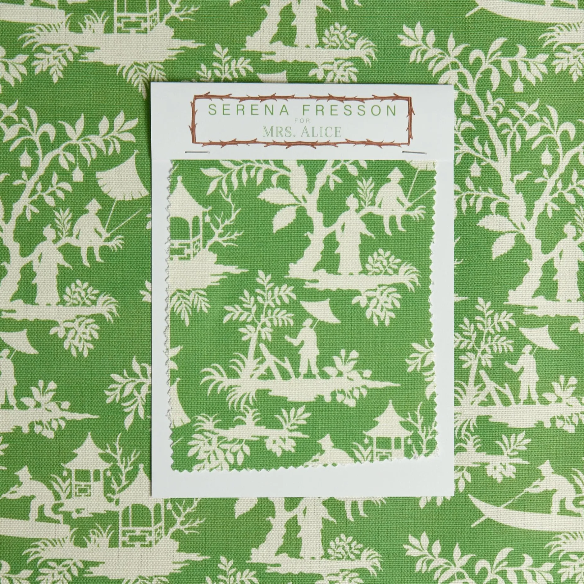 Best Mrs. Alice Green Pagoda Garden Fabric