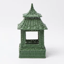 Hot Mrs. Alice Green Rattan Pagoda Lantern