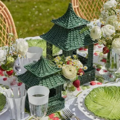 Hot Mrs. Alice Green Rattan Pagoda Lantern
