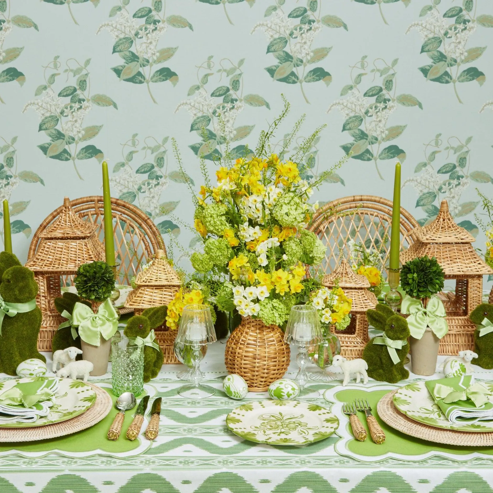 New Mrs. Alice Green Saddle Stitch Napkin Bows (Set Of 4)