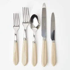 Outlet Mrs. Alice Grey Horn Cutlery Set (5 Piece)