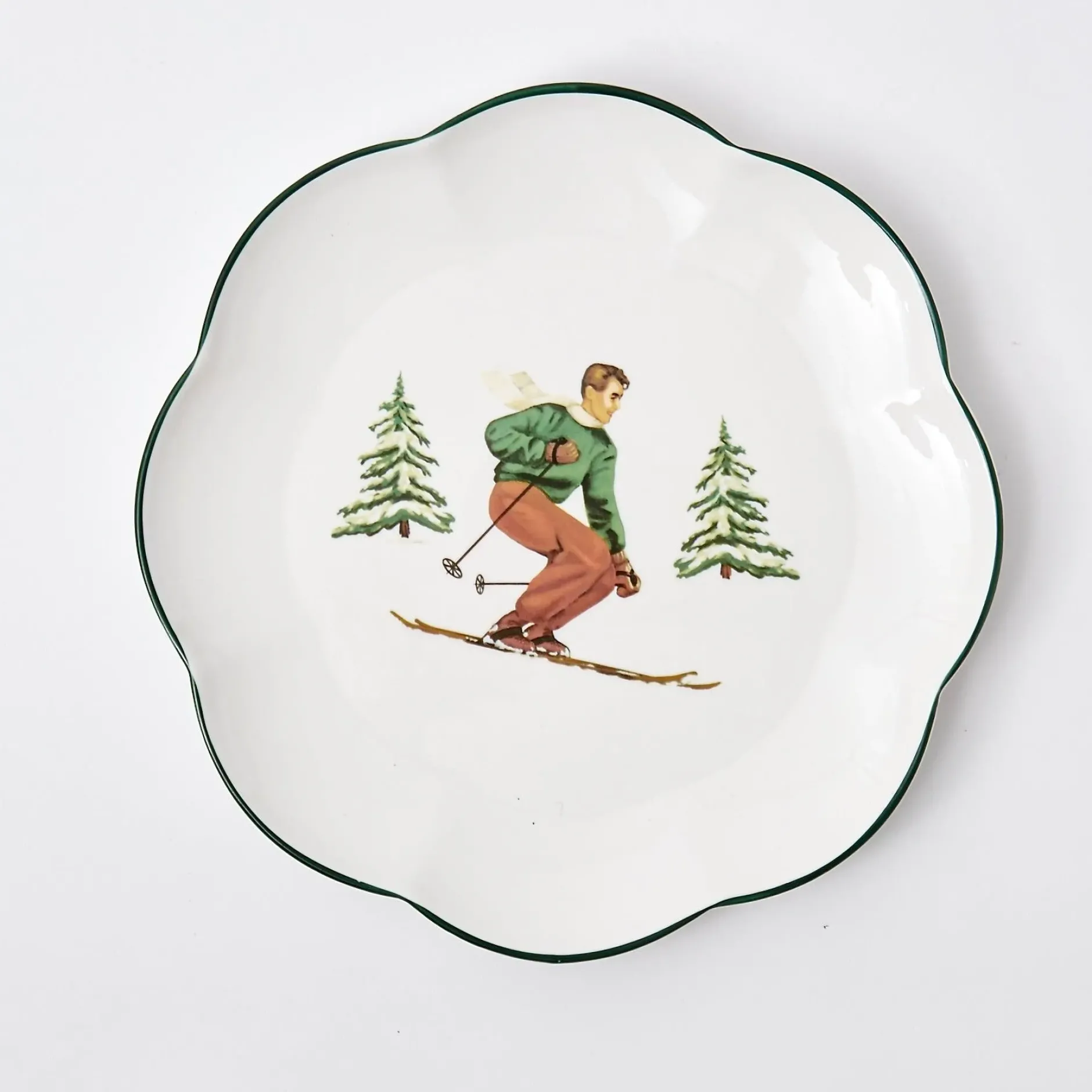 Sale Mrs. Alice Heidi & Hans Skier Dinner Plate (Set Of 4)