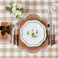 Mrs. Alice Heidi & Hans Skier Starter Plates (Set Of 4)