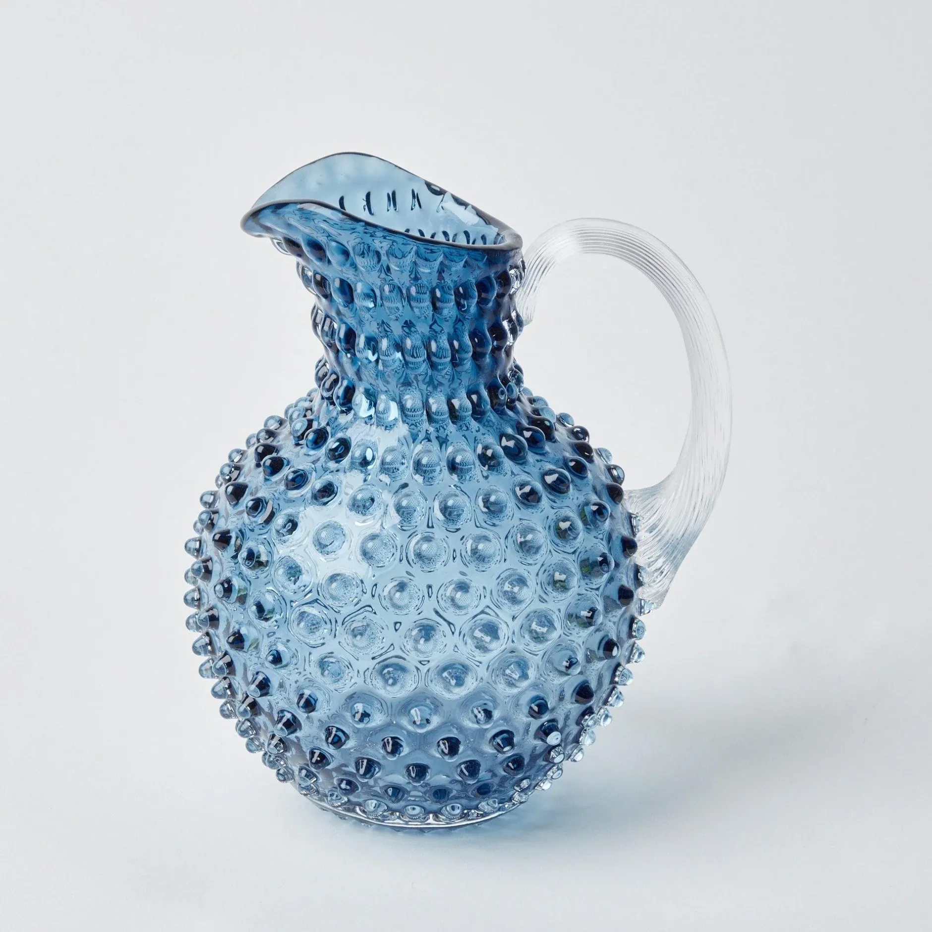 Hot Mrs. Alice Hobnail Navy Glasses & Jug Set