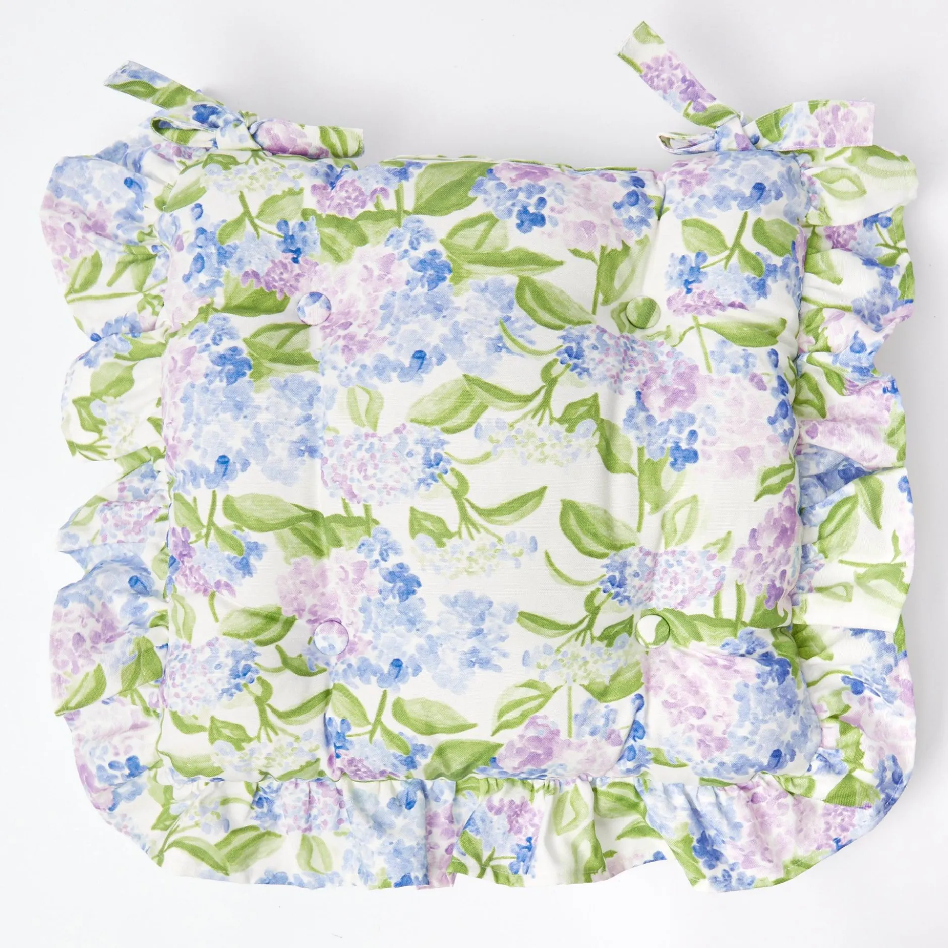 Clearance Mrs. Alice Hydrangea Seat Pad Cushions (Set Of 4)