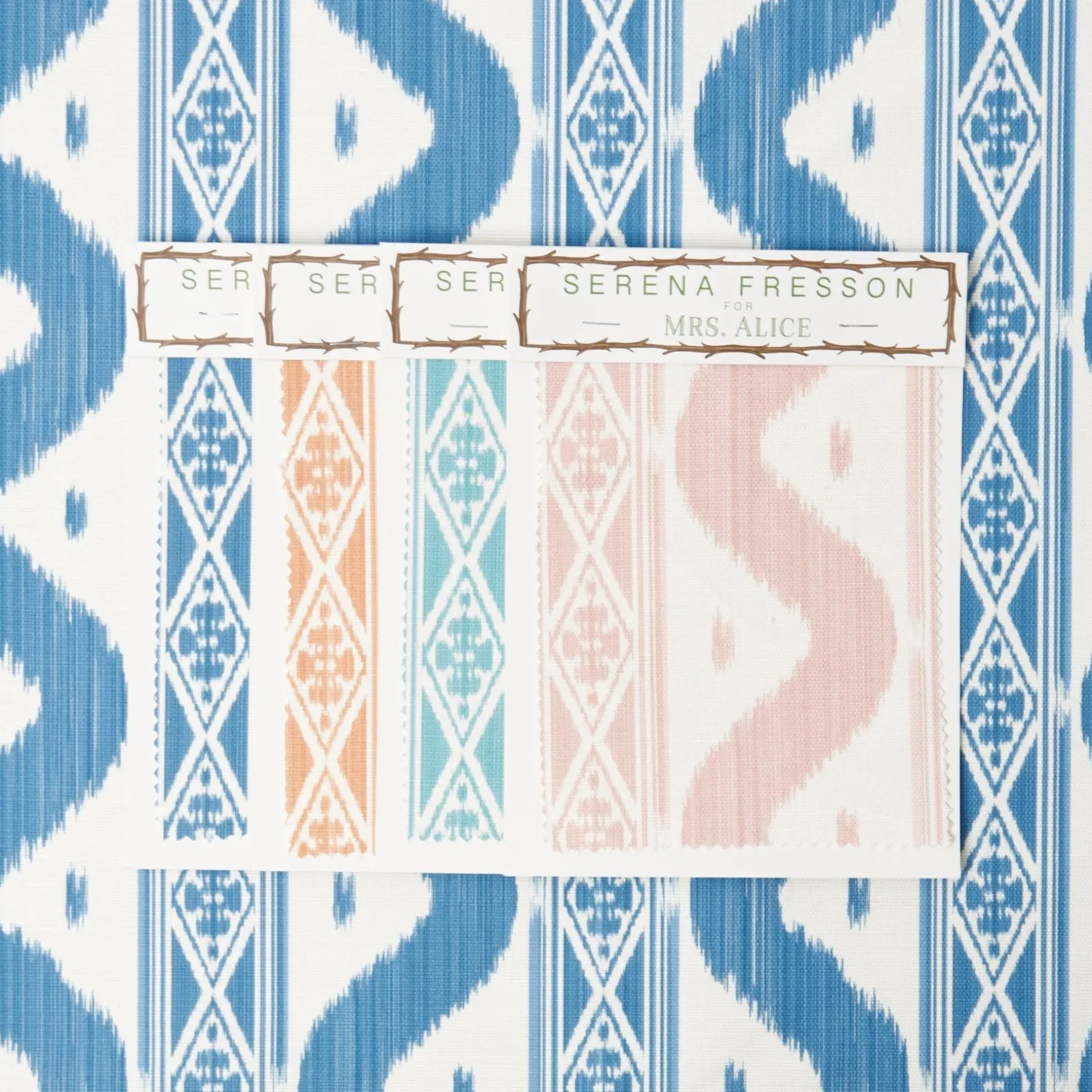 Outlet Mrs. Alice Ikat Stripe Fabric