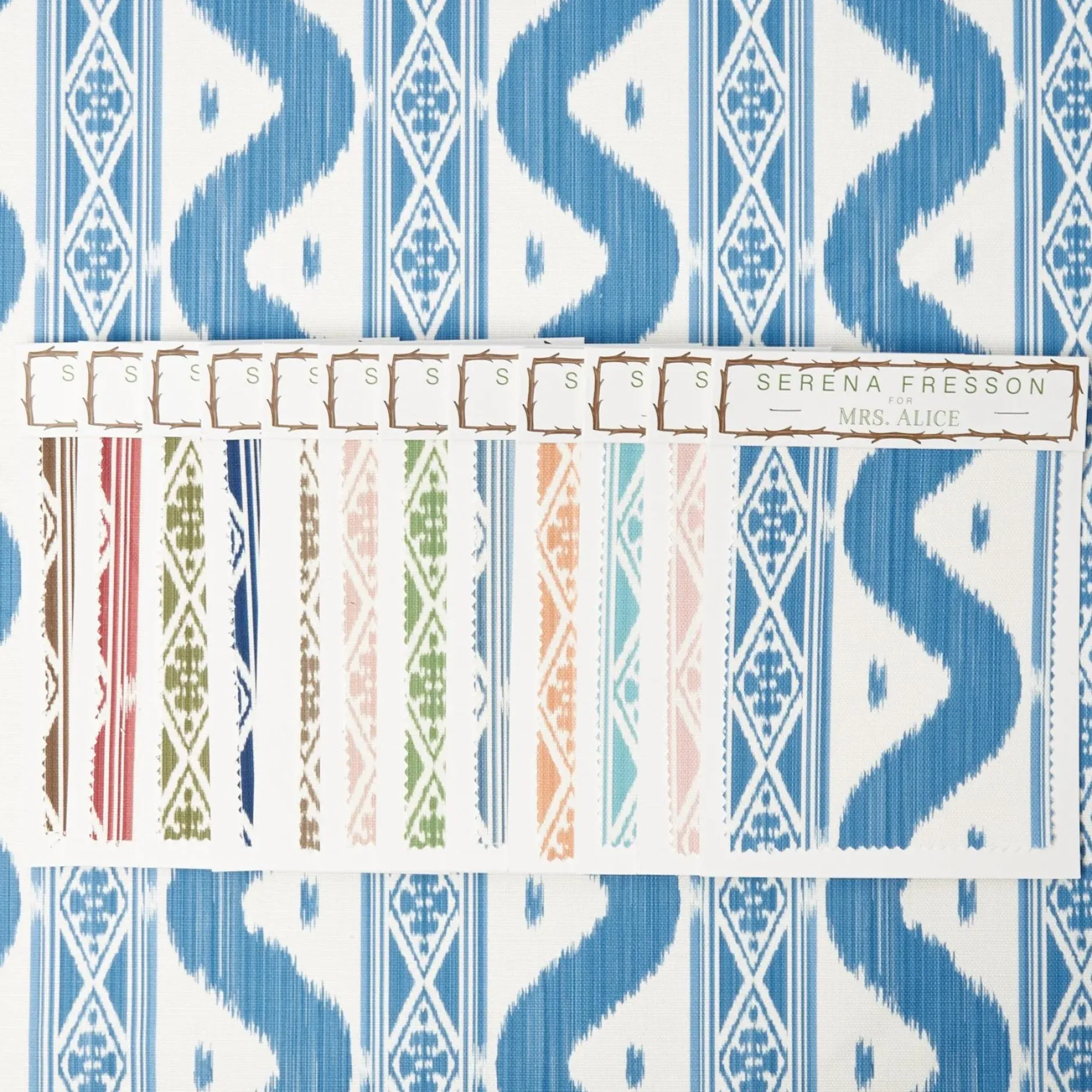 Outlet Mrs. Alice Ikat Stripe Fabric