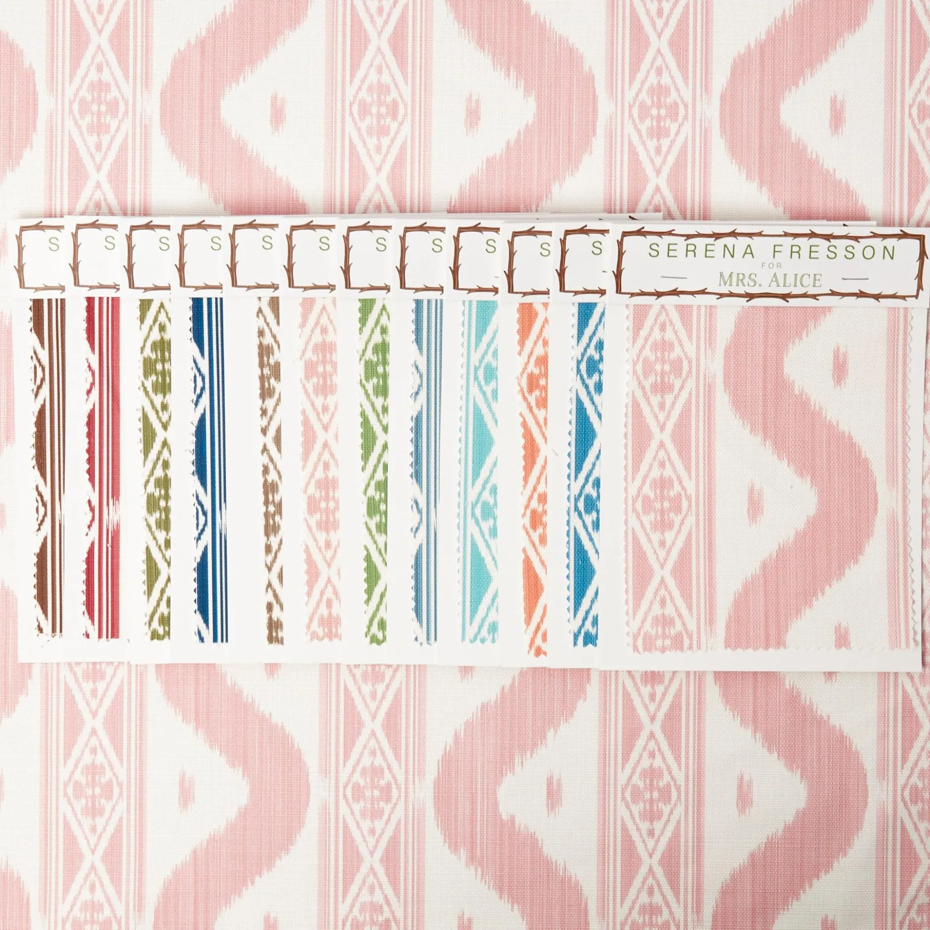 Outlet Mrs. Alice Ikat Stripe Fabric