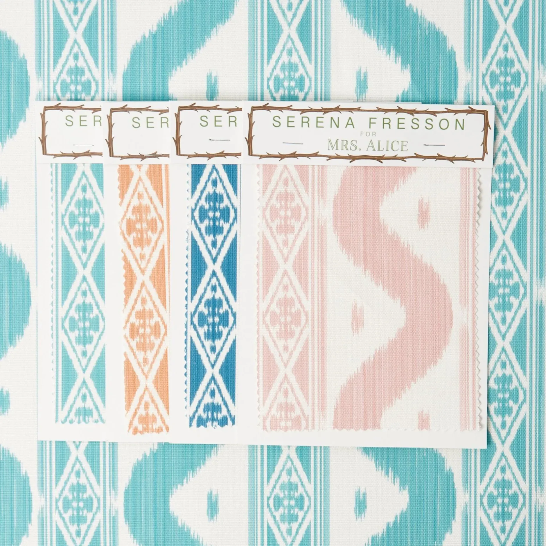 Sale Mrs. Alice Ikat Stripe Fabric