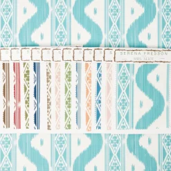 Sale Mrs. Alice Ikat Stripe Fabric