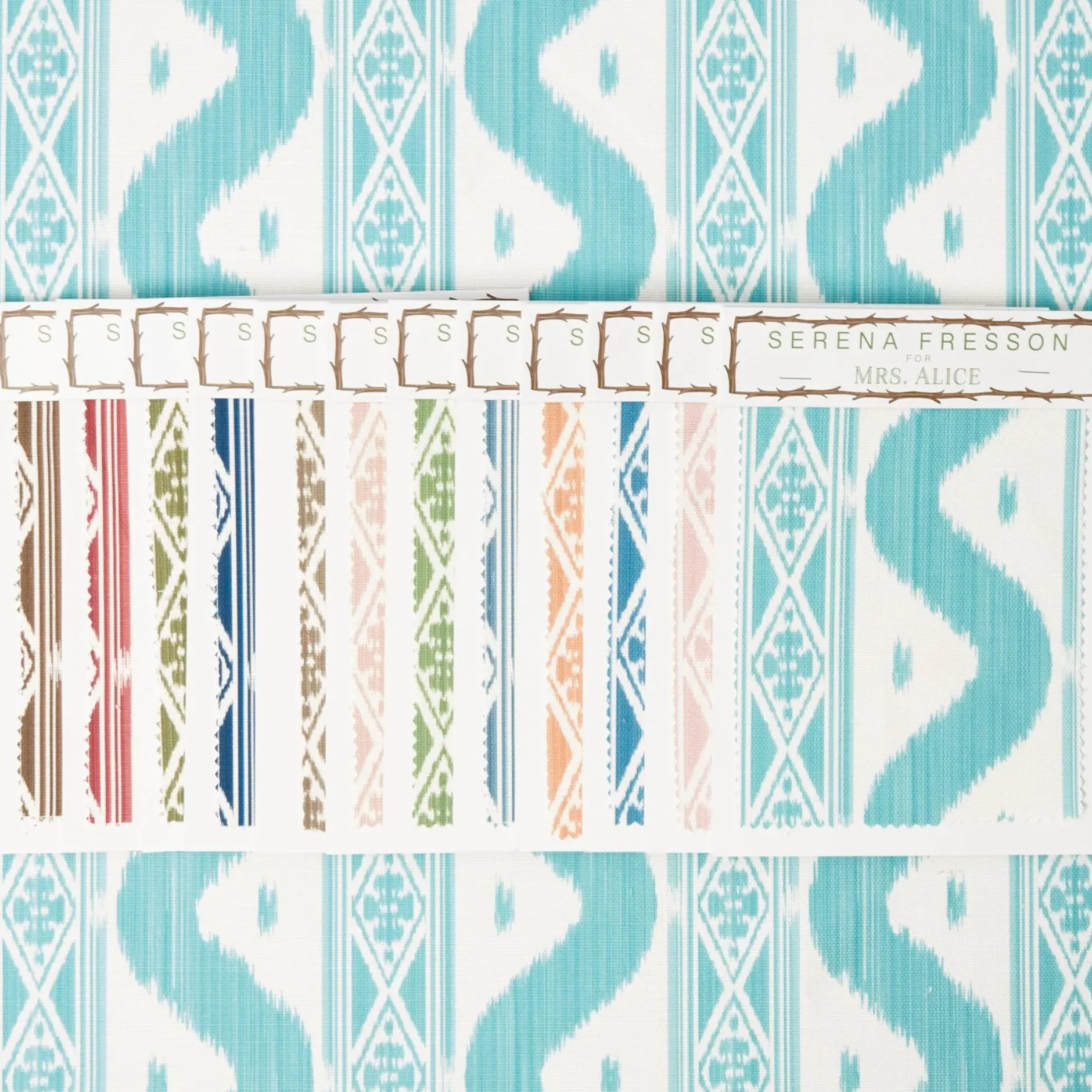 Sale Mrs. Alice Ikat Stripe Fabric