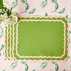 Online Mrs. Alice Isla Green & Pink Placemats & Napkins (Set Of 4)