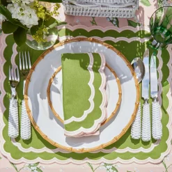 Online Mrs. Alice Isla Green & Pink Placemats & Napkins (Set Of 4)
