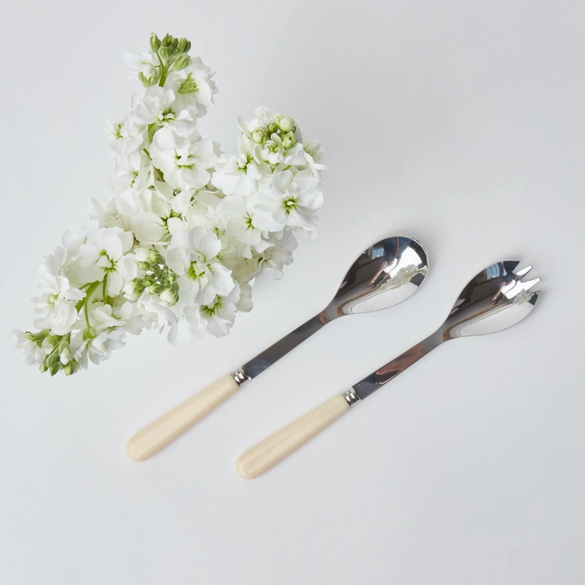 Hot Mrs. Alice Ivory Salad Servers
