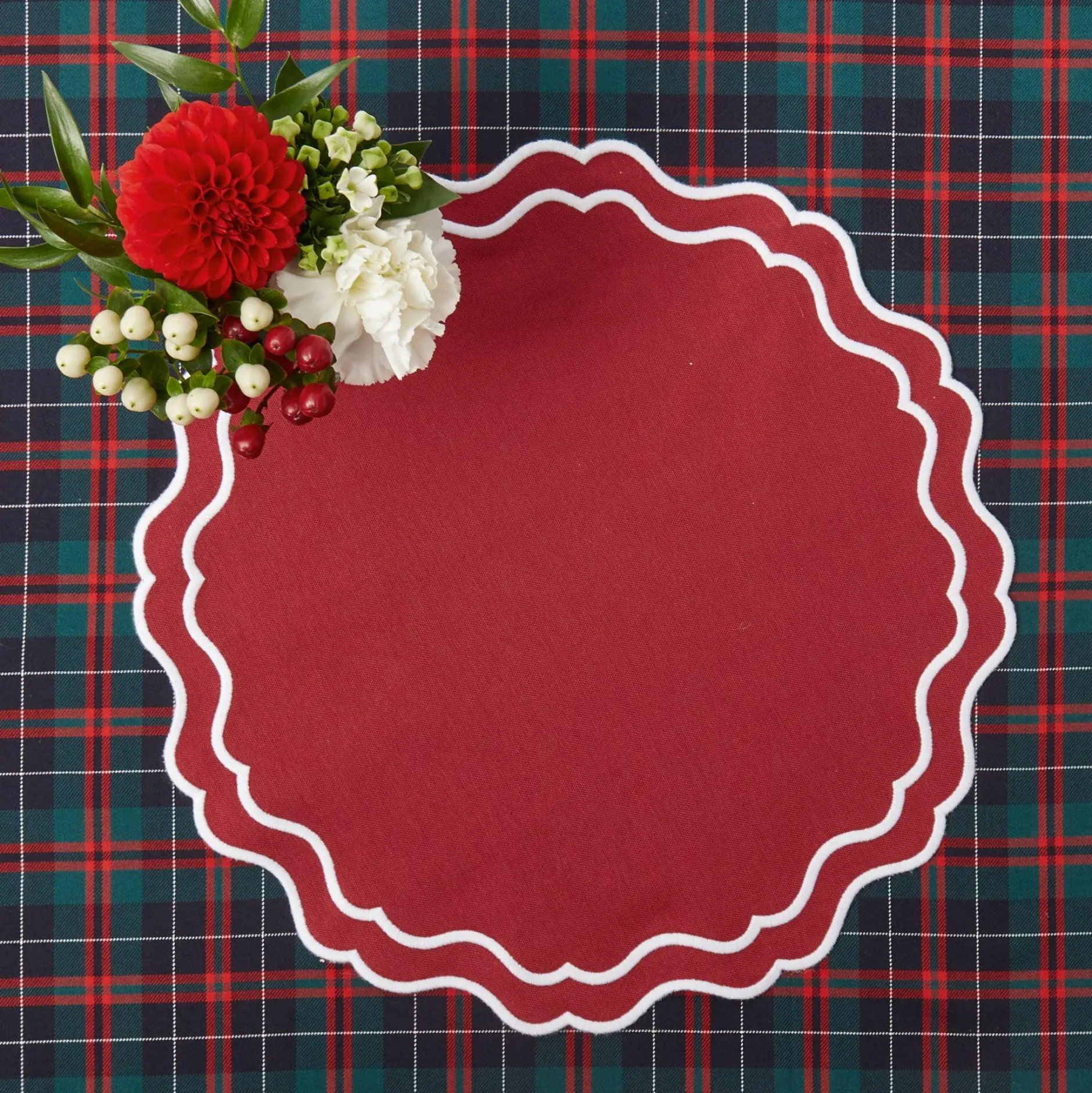 Mrs. Alice Katherine Berry Red Placemats (Set Of 4)
