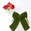 Online Mrs. Alice Large Forest Green Velvet Bow