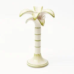 Outlet Mrs. Alice Large White Palm Candle Holder