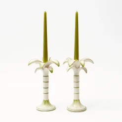 Outlet Mrs. Alice Large White Palm Candle Holder