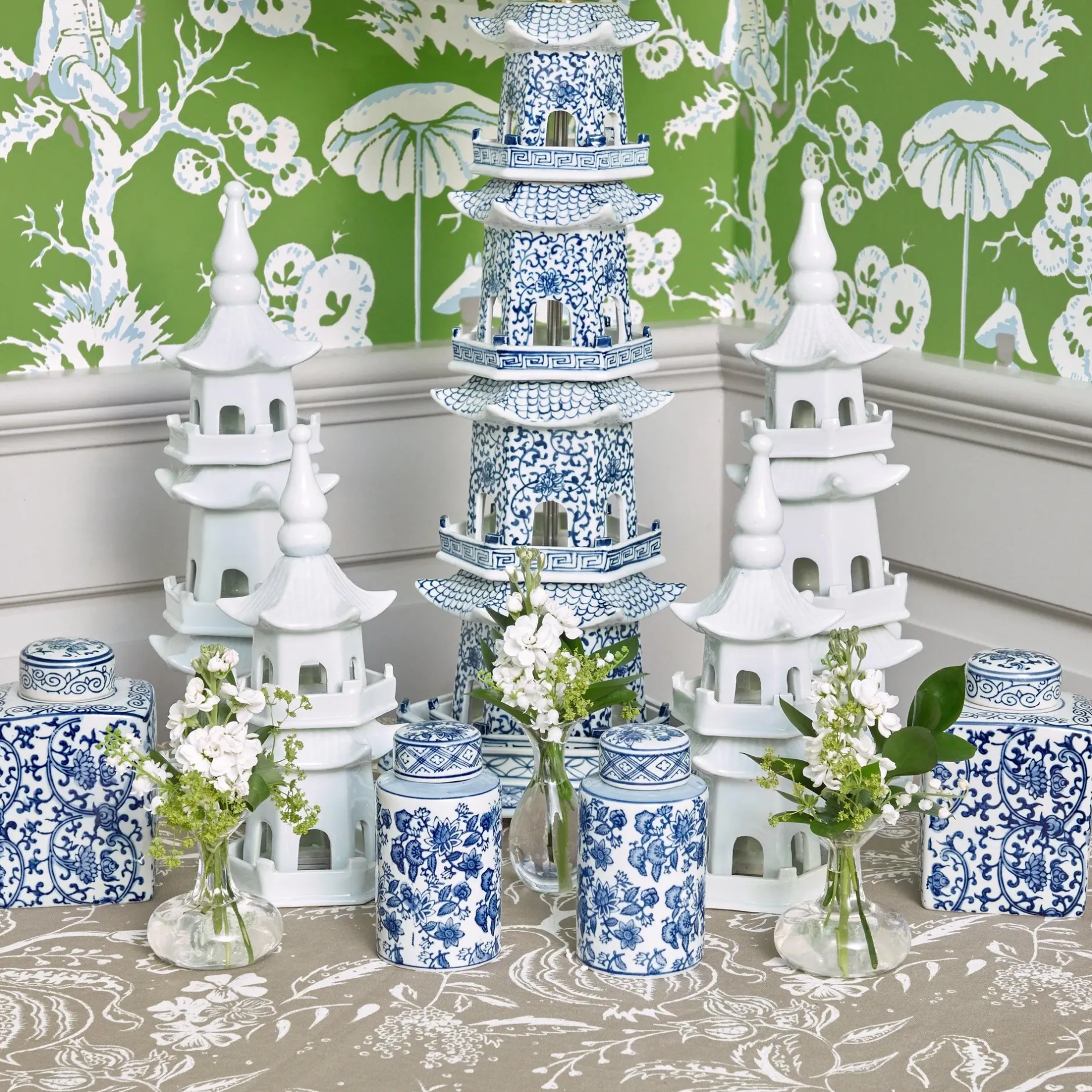Best Mrs. Alice Large White Porcelain Pagoda