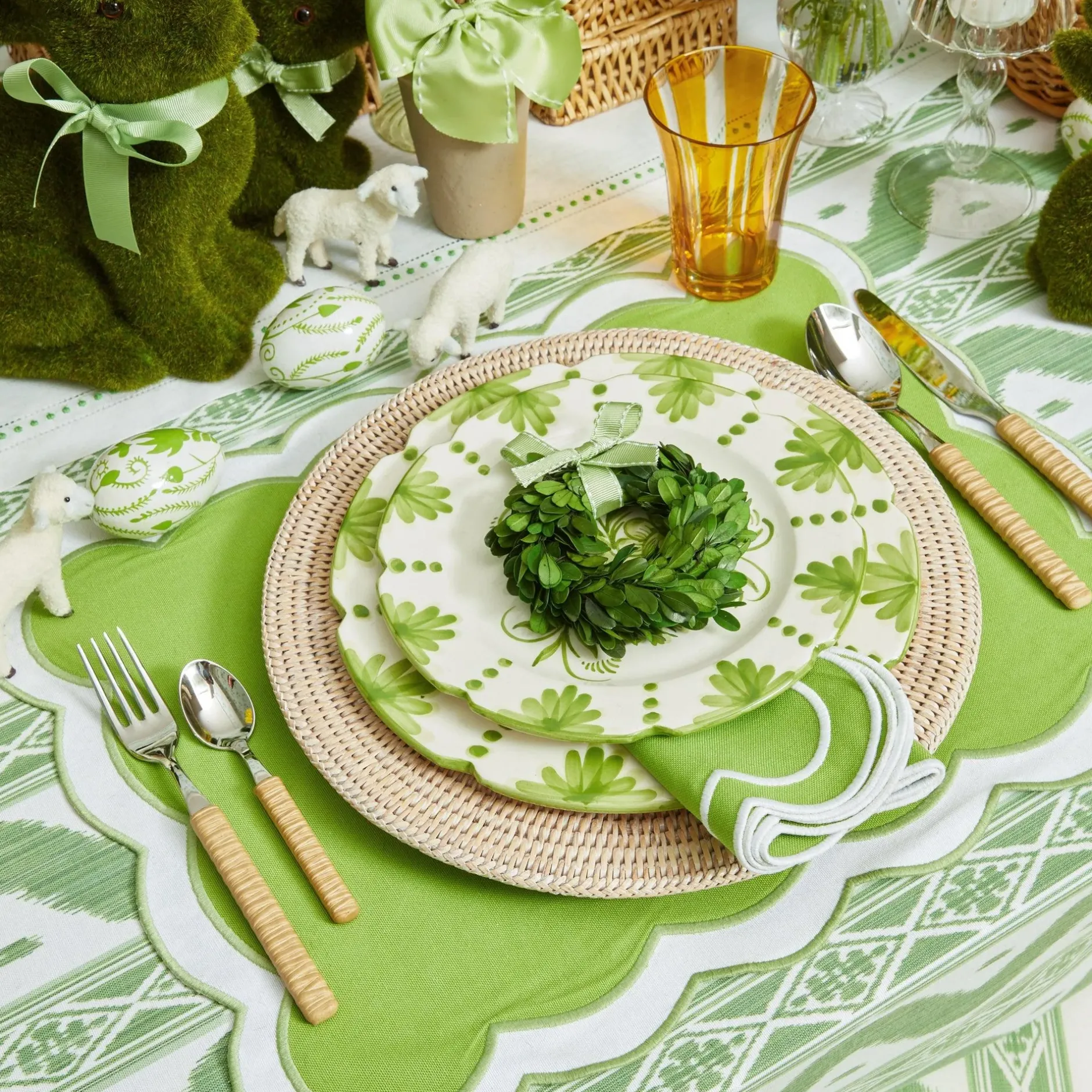 Best Mrs. Alice Light Brown Rattan Effect Cutlery (4Pcs)