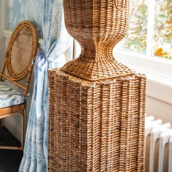 Best Mrs. Alice Liliana Scalloped Rattan Pedestal And Urn