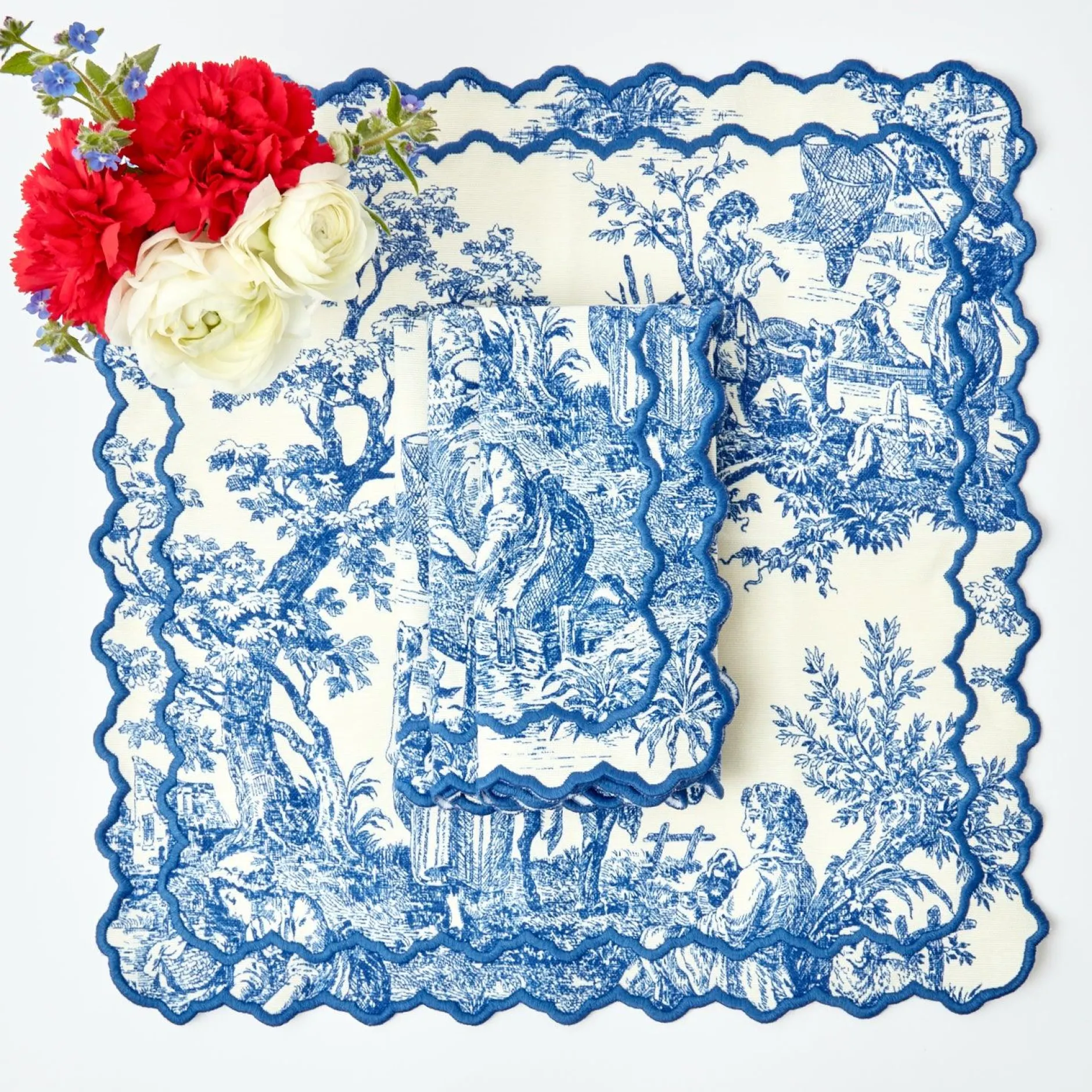Discount Mrs. Alice Lilibet Toile Napkins (Set Of 4)