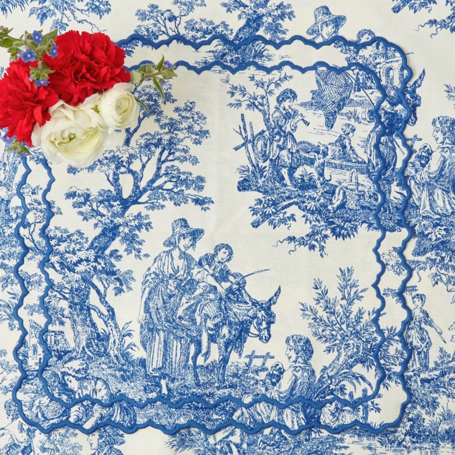 Discount Mrs. Alice Lilibet Toile Napkins (Set Of 4)