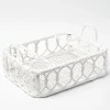 Discount Mrs. Alice Lorenzo White Rattan Drinks Tray