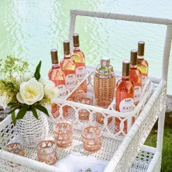 Discount Mrs. Alice Lorenzo White Rattan Drinks Tray