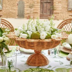Outlet Mrs. Alice Luciana Rattan Scalloped Bowl