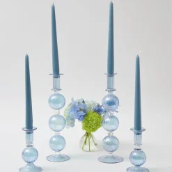 Best Mrs. Alice Madeline Azure Candle Holders (Pair)