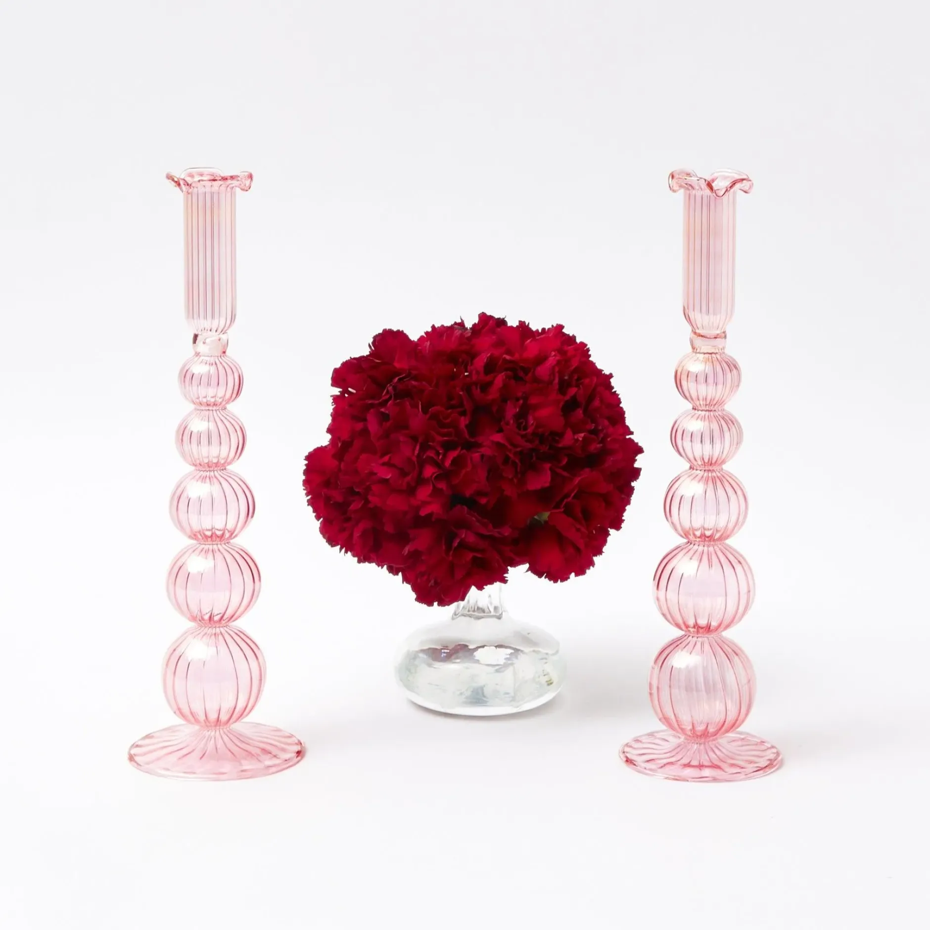 Outlet Mrs. Alice Marguerite Pink Candle Holders (Pair)