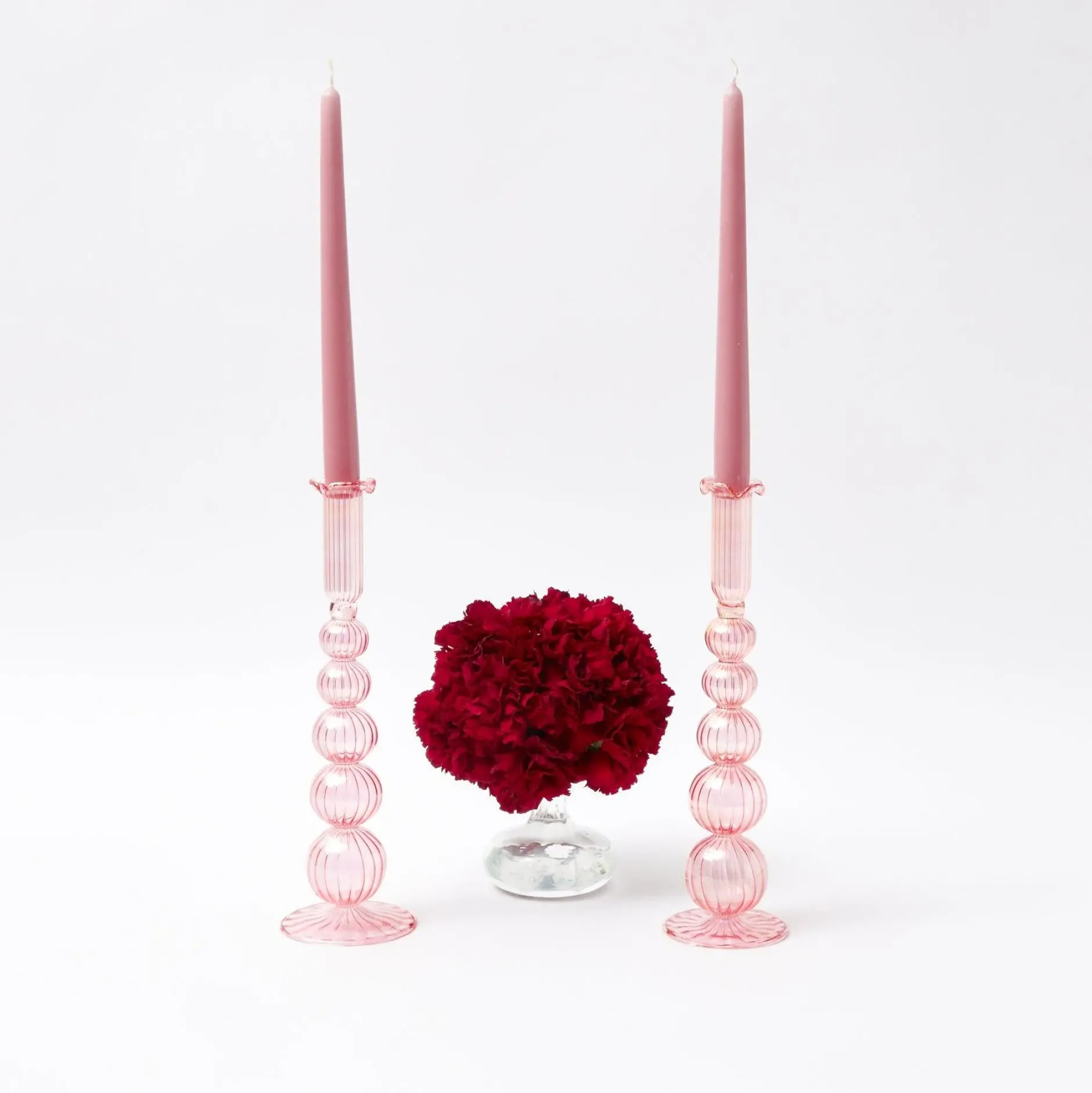 Outlet Mrs. Alice Marguerite Pink Candle Holders (Pair)