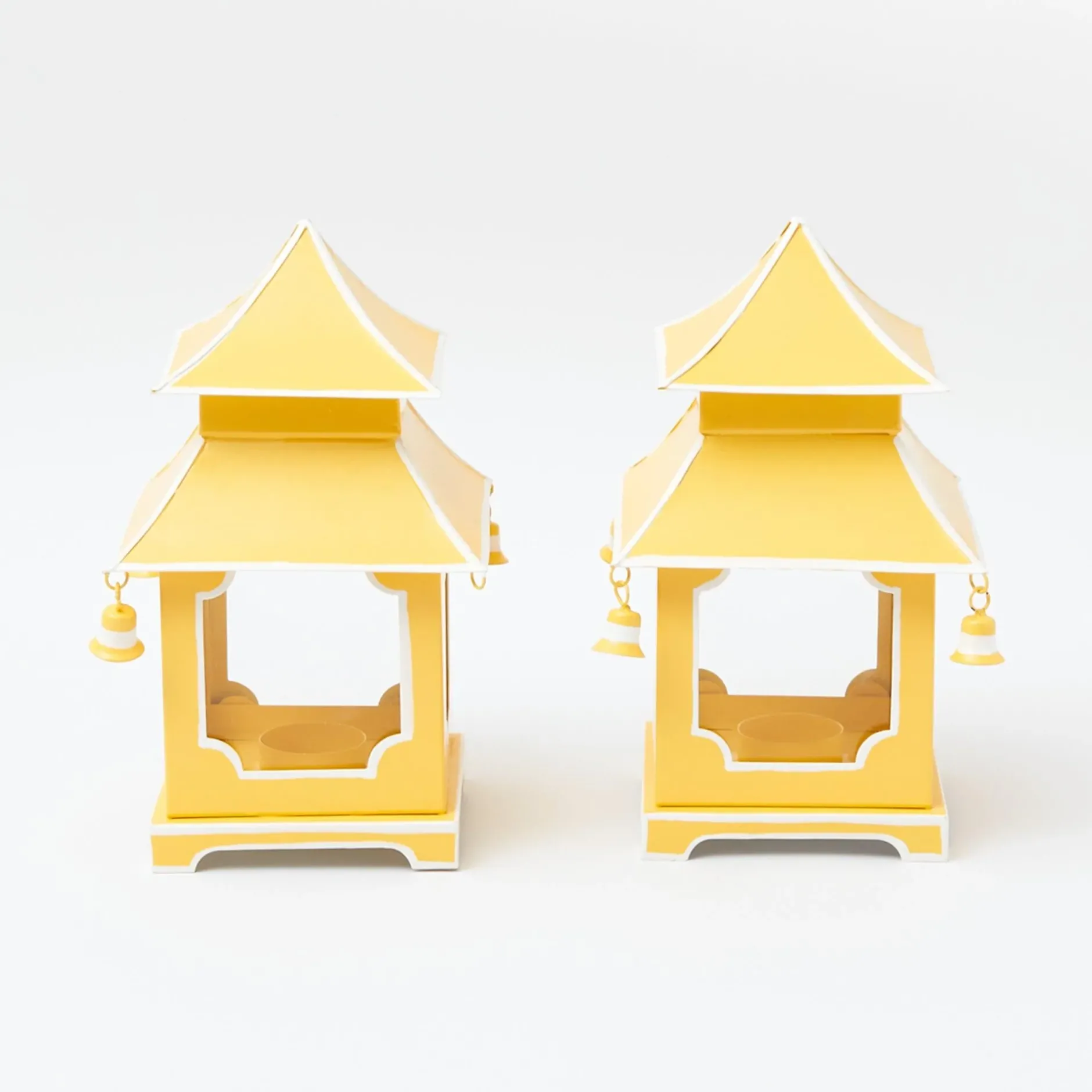 Outlet Mrs. Alice Mini Yellow Pagoda Lantern (Pair)