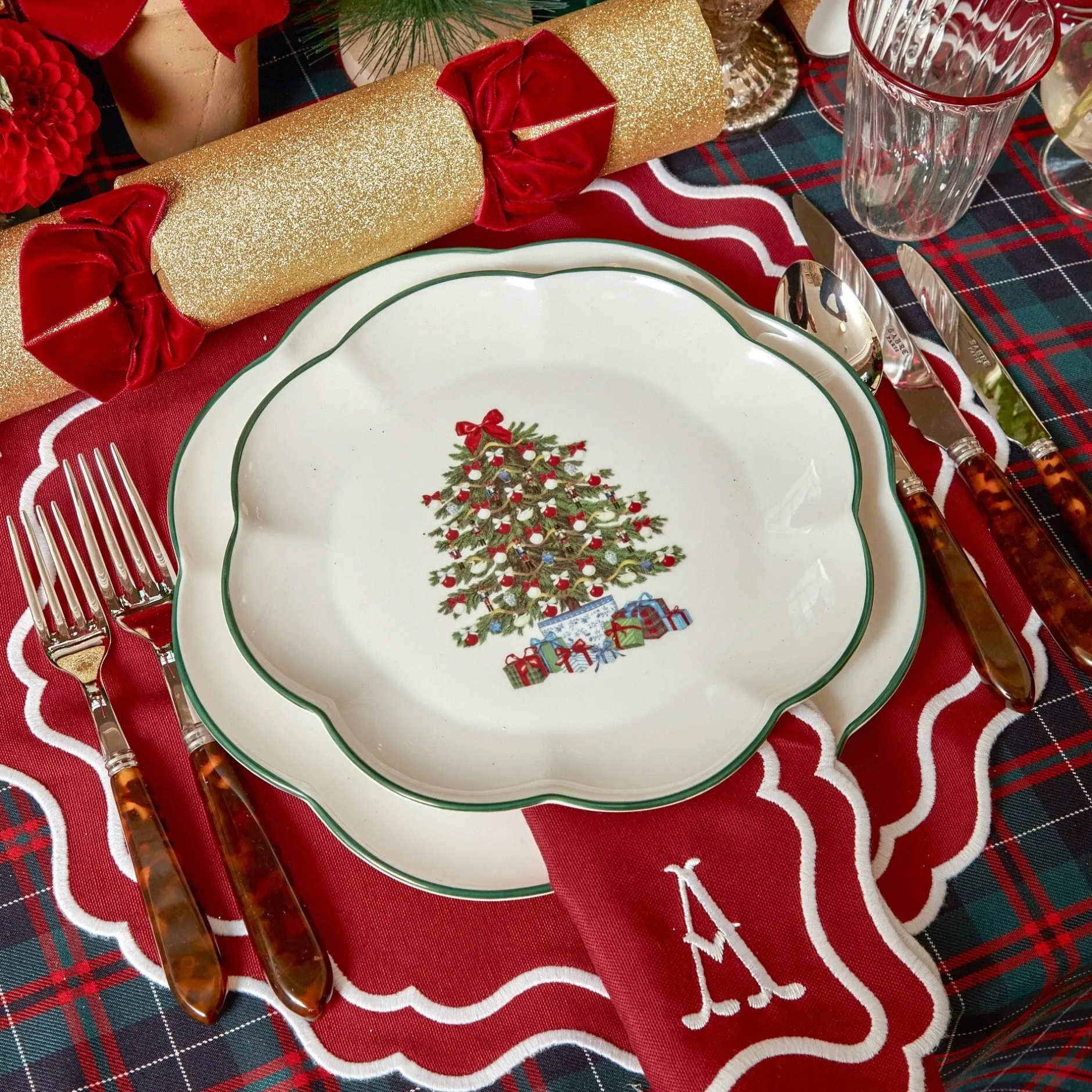Outlet Mrs. Alice Christmas Tree Starter Plate (Set Of 4)