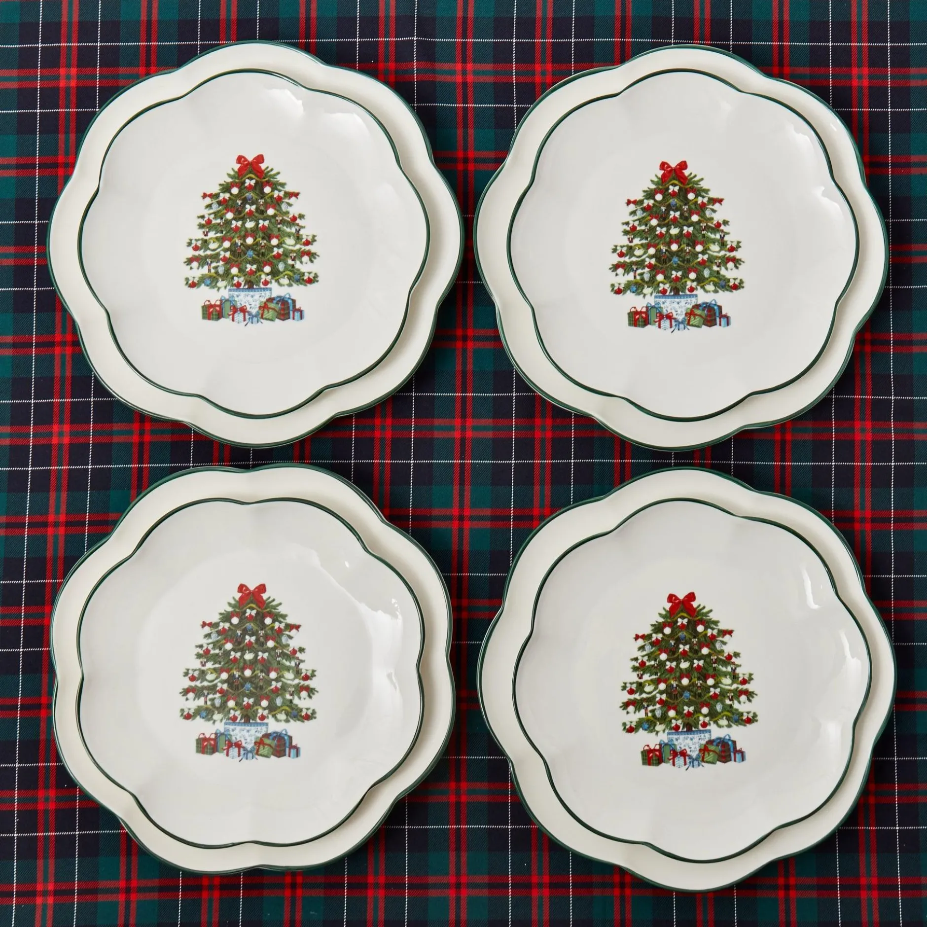 Outlet Mrs. Alice Christmas Tree Starter Plate (Set Of 4)