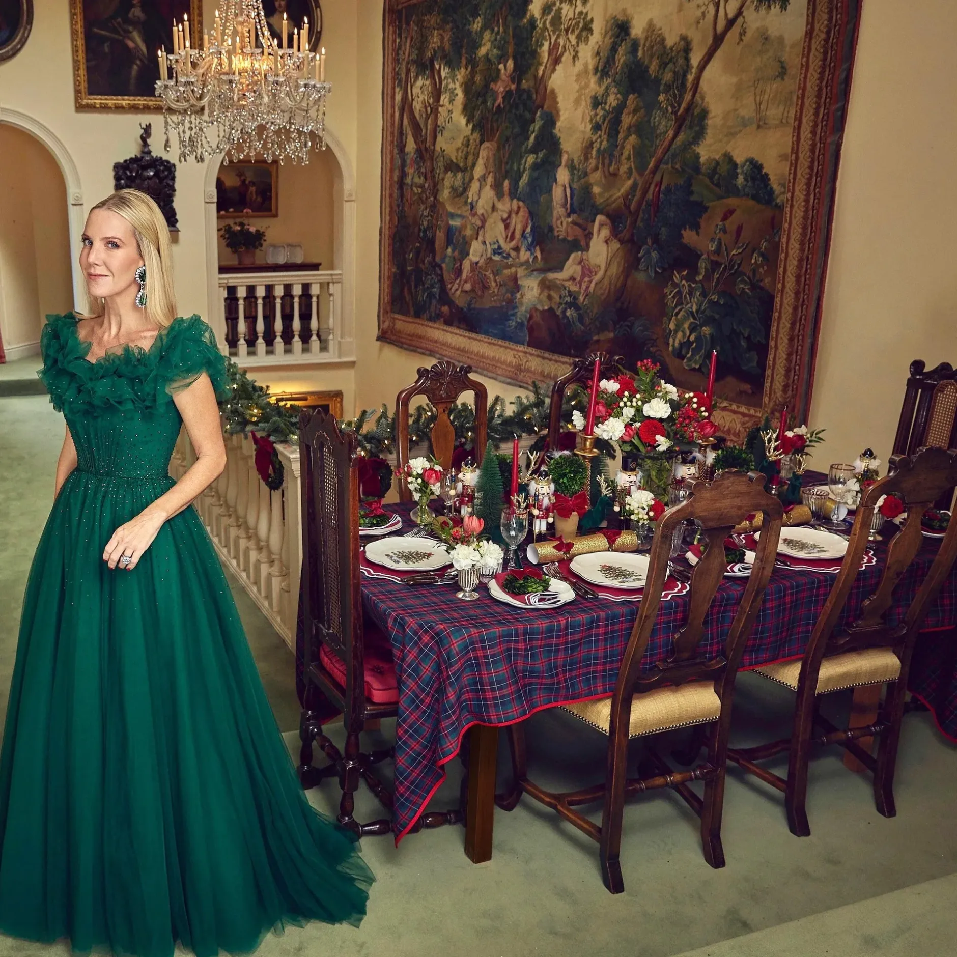 Outlet Mrs. Alice Christmas Tree Dinner Plate (Set Of 4)