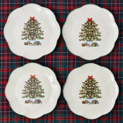 Outlet Mrs. Alice Christmas Tree Dinner Plate (Set Of 4)