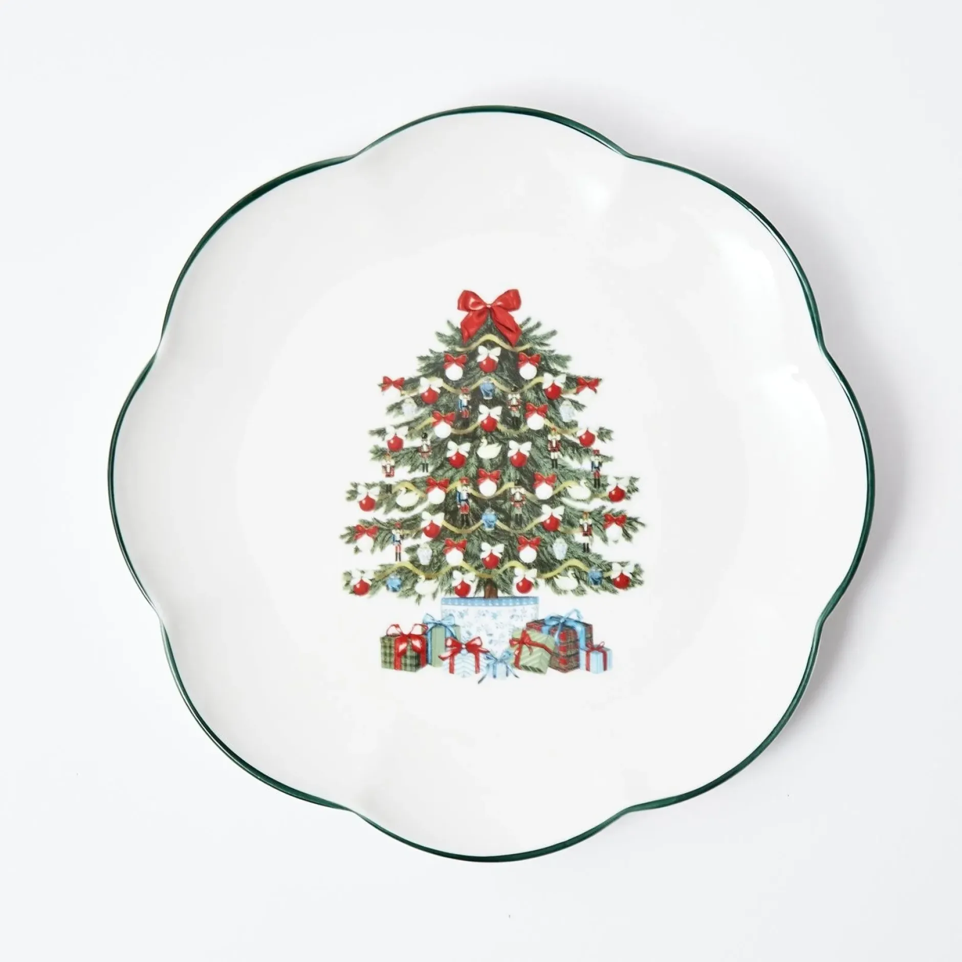 Outlet Mrs. Alice Christmas Tree Dinner Plate (Set Of 4)