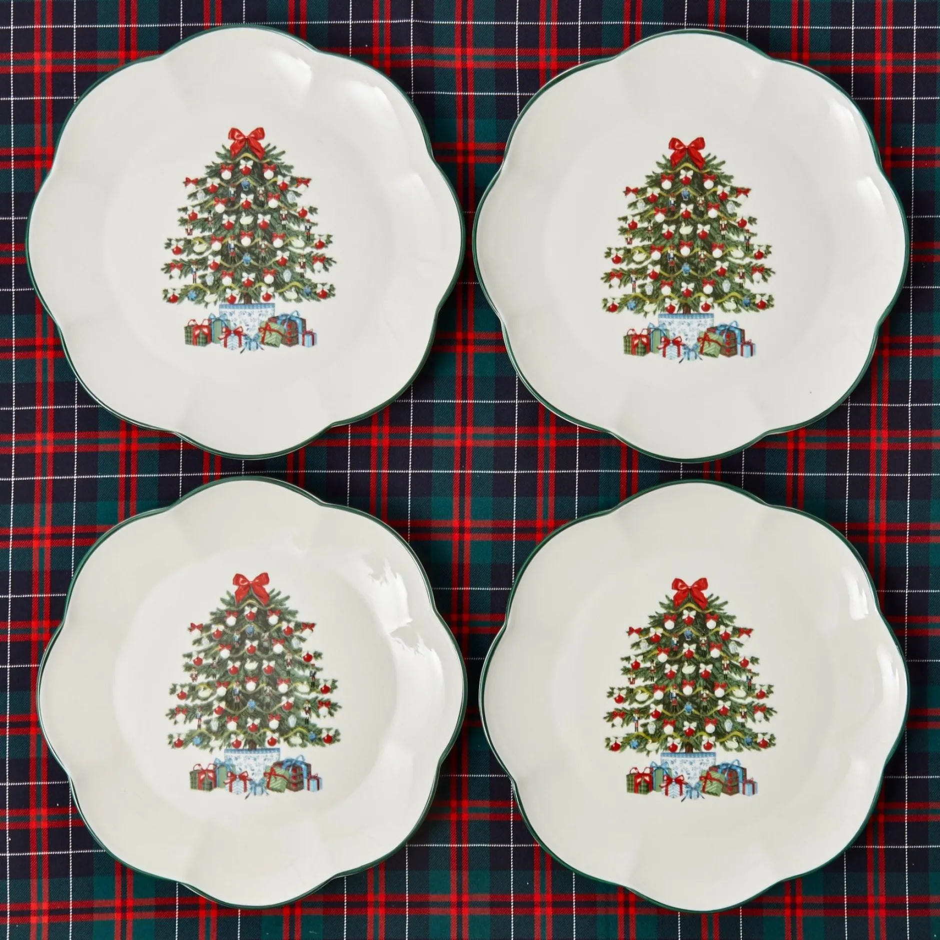 Online Mrs. Alice Christmas Tree Dinner Plate (Set Of 4)