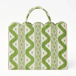Online Mrs. Alice Tote Bag (Green Ikat)