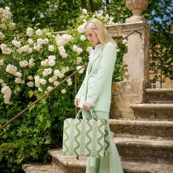 Online Mrs. Alice Tote Bag (Green Ikat)